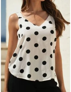 TOP ESTAMPADO COM BOLAS