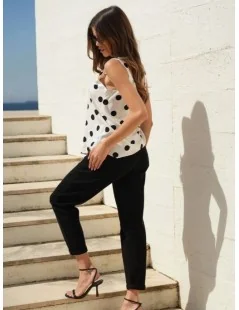 TOP ESTAMPADO COM BOLAS